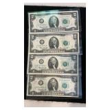 (4) 1976 $2 Bills