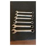 (6) Snap On Standard Open End Wrenches