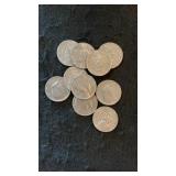 (10) 1970's Kennedy Halves