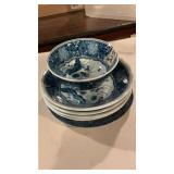 Vintage Japanese Transferware Bowls, Plus