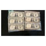 (6) 1957 Silver Certificates