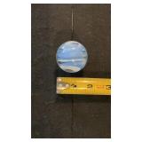 Jim Davis 1.5 in. Glass Blue & White Swirl Marble