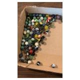 Mixture Of Modern & Vintage Glass Marbles