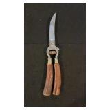 Set Of German Stag Handle Poultry Shears