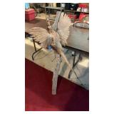 Taxidermy Ring Neck Pheasant Mounted On Post