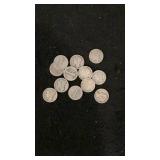 (12) Mercury Dimes Misc. Dates