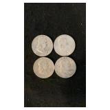 (2) 1959 (2) 1962 90% Silver Franklin Halves