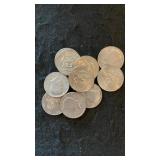 (10) 1970's Kennedy Halves