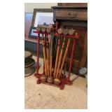 1940's-1960's Red Banded Croquet Set