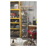 Large metal organizer full of misc house repair