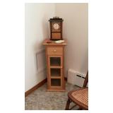 Small wood cabinet, spoon holder, rose, clock