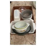 Flat Of Misc. Fireking, Pyrex, Plus