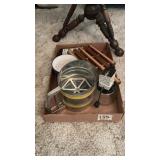 Foley Sifter, Trivets, Juicer, Nutmeg Grinder