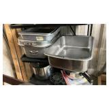 Lot of aluminum baking pans and containers