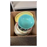 Box Full Of California Pottery & Misc. China