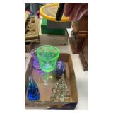 Flat of glass items