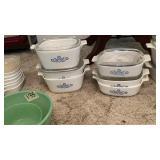 (6) Vintage Corningware Casserole Dishes