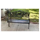 Cast Metal Garden Outside Bench