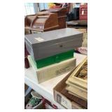 3 metal cash boxes, electric fly swatter