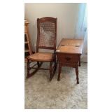 Vintage Side Table & Rocking chair