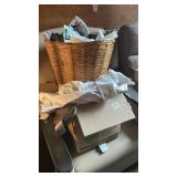(2) Containers Full Of Vintage Linen