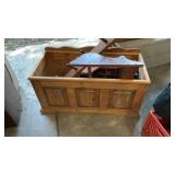 Vintage wood toy box plus