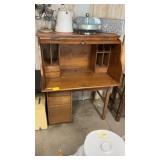 Roll Top Desk Top Mounted On Cabinet