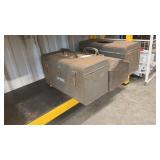 3 Empty metal toolboxes