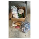 Box of Christmas decor