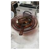 Set Of Pyrex Cranberry Nesting Bowls, Plus