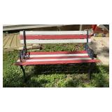 Cast & Wood Outdoor bench