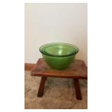 Set Of (3) Green Anchor Hocking Nesting Bowls