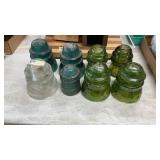 (8) Antique Glass Insulators