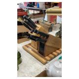 Quality Cutting Board & (2) Knife Blocks W/Knives