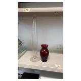 (2) Vintage/Retro Glass Vases