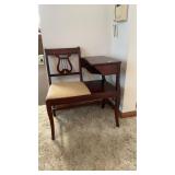 Vintage Wood Telephone Table