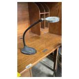 Atco Cast Iron Lamp Base Converted To Magnifyer