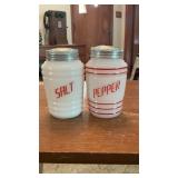 Retro Hazel Atlas Milk Glass Salt & Pepper Set