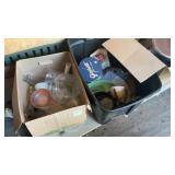 (3) Boxes Full Of Glassware, Pottery, Cookware