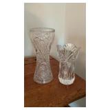 (2) Crystal Vases