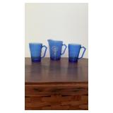 Vintage Cobalt Blue Shirley Temple Set