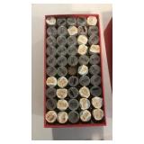 Box Of Approx. 50 Containers Of Wheat Pennies