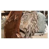 (3) Vintage Leather/Suede Western Items