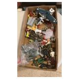 Flat Full Of Misc. Action Figures, Lego Kit, Plus