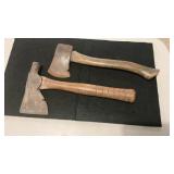 (2) Wood Handle Hatchets