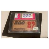 1982 Indy 500 Ticket & Maintenance Pass