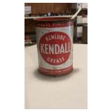 Antique 1 LB. Size Kendall Grease Can