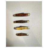 Approx; (4) Pocket Knives incl. Case