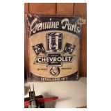 Metal Single Sided Genuine Chevy Parts Sign