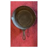 Unmarked Cast Iron #8 Deep Skillet W/Pour Spouts